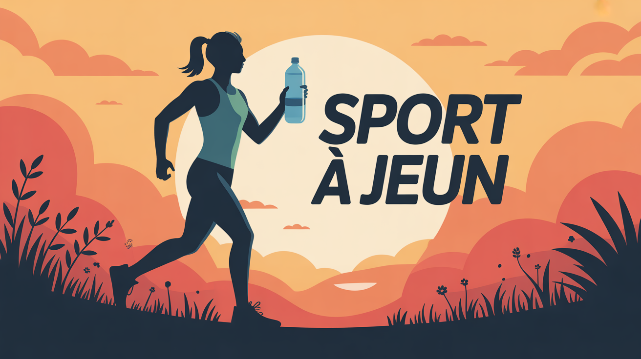 Sport à jeun au lever du soleil, hydratation visible