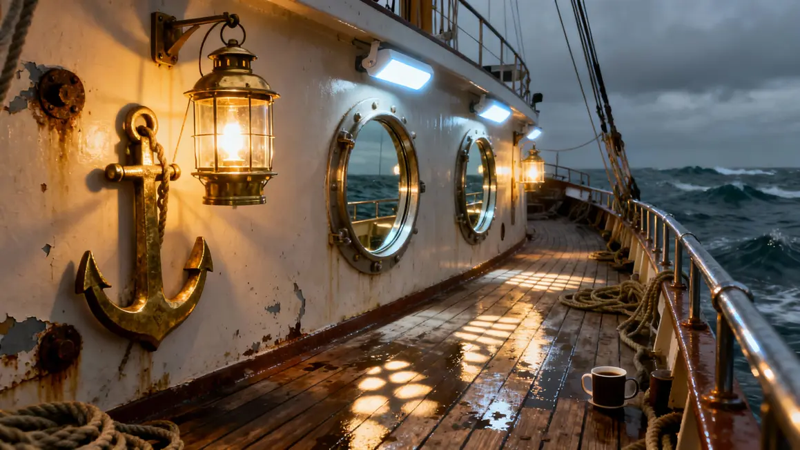 Éclairage bateau loisirs lanternes laiton LED ambiance nautique