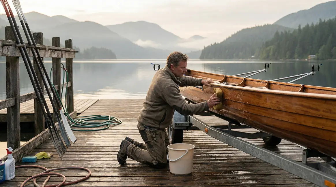 Rameur nettoyage bateau équipement nautique Rhône-Alpes