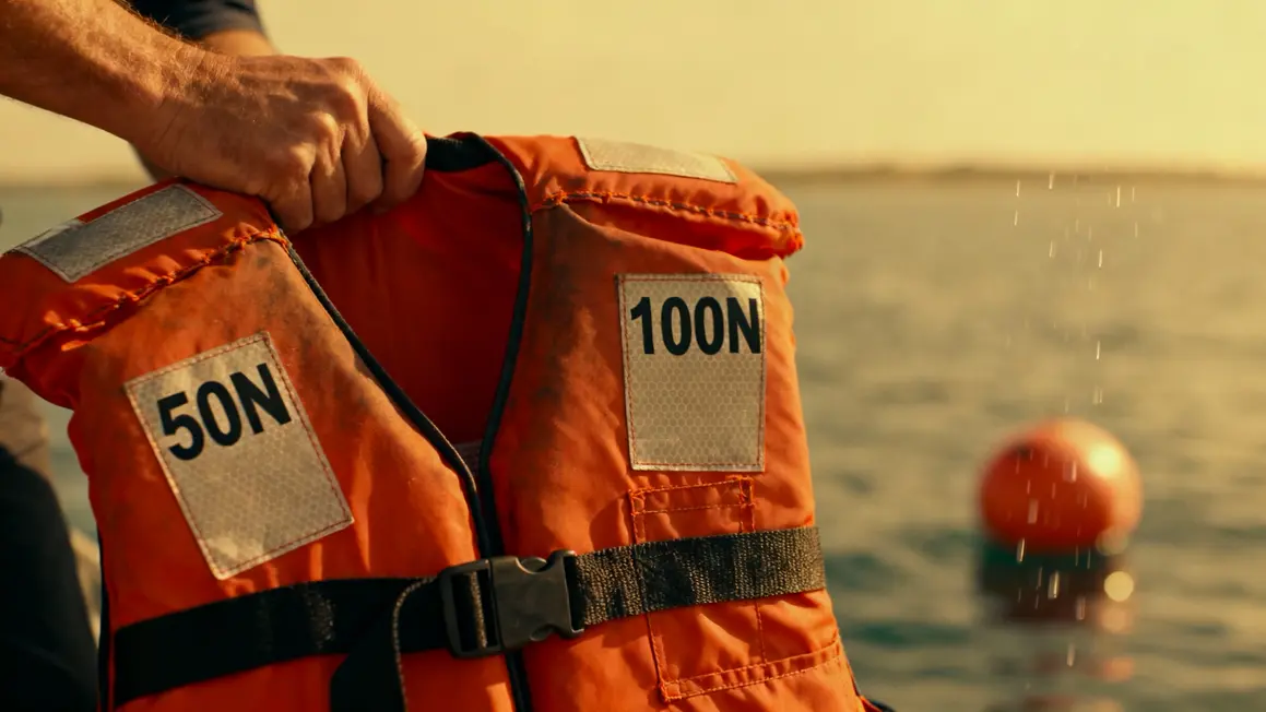 gilet de sauvetage norme gros plan