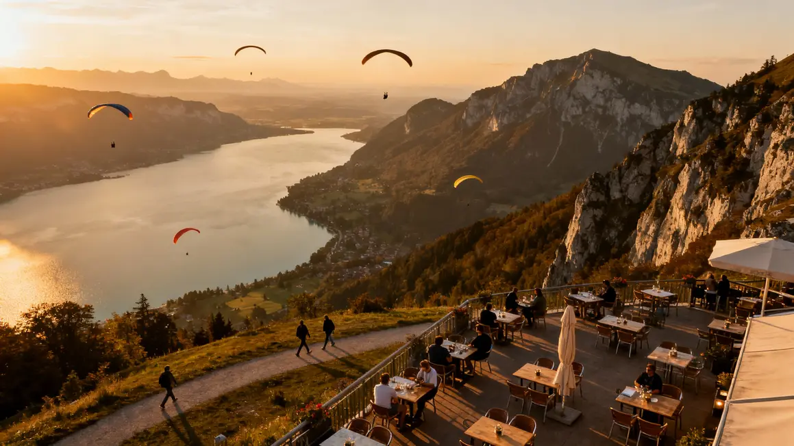 Belvédère Col de la Forclaz lac Annecy parapente