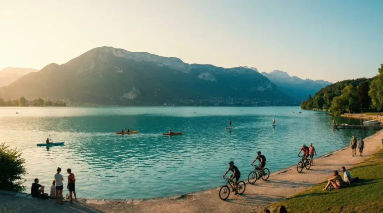 Vue panoramique Lac d'Annecy activités outdoor