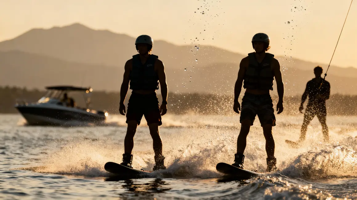 Wakeboard ski nautique ambiance dynamique Annecy