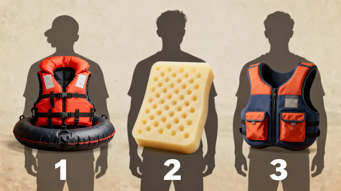 différents types gilet de sauvetage vue realiste