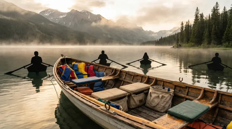 yolette familiale modifiée en loisir sur lac de montagne