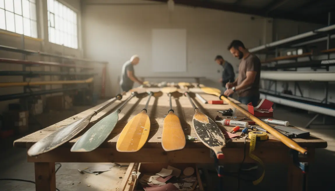 atelier réparation rame aviron outils