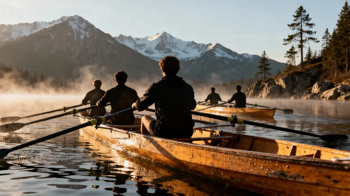Aviron Rhône-Alpes rameurs posture coordination sur eau