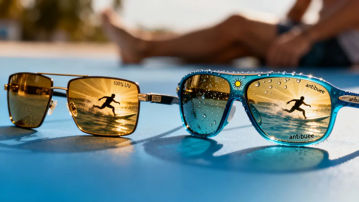tableau lunettes aquatiques uv polarise anti-buee