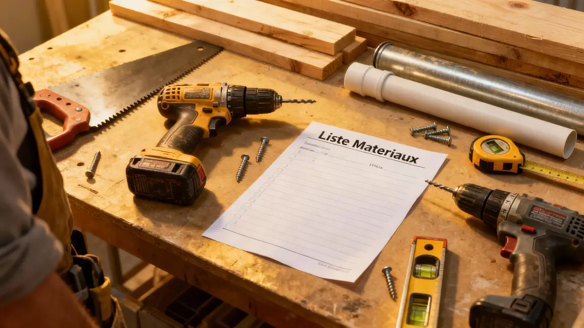 outils matériaux DIY support rames aviron
