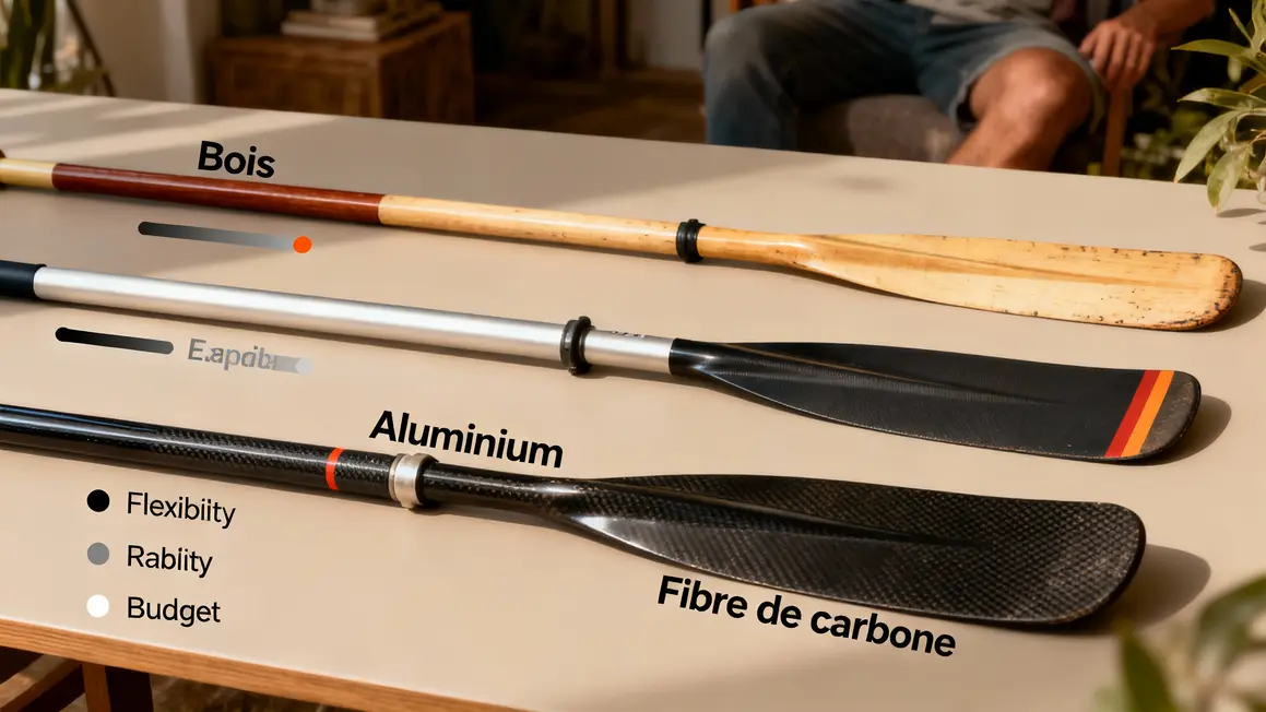 rames aviron comparatif bois aluminium carbone