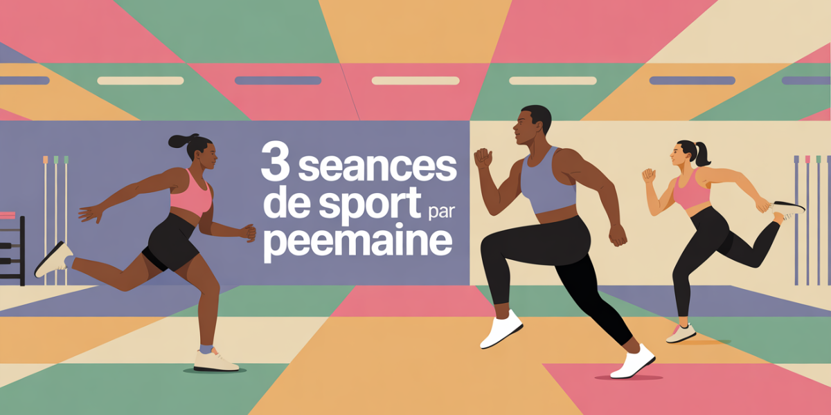 illustration dynamique sport 3 séances par semaine