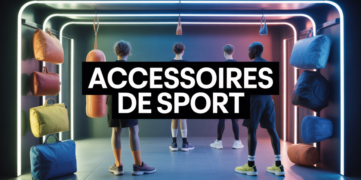 Accessoires de sport variés dans un vestiaire lumineux