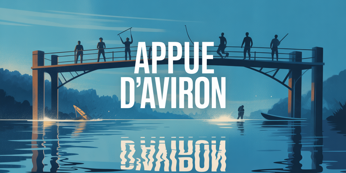 Illustration appui d'aviron rameurs sur eau