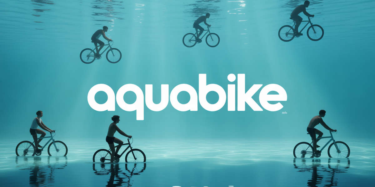 Vue d'un bassin d'aquabike sportif et detendu