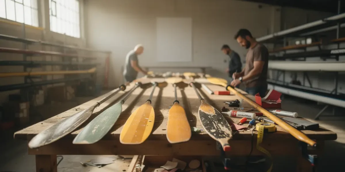atelier réparation rame aviron outils