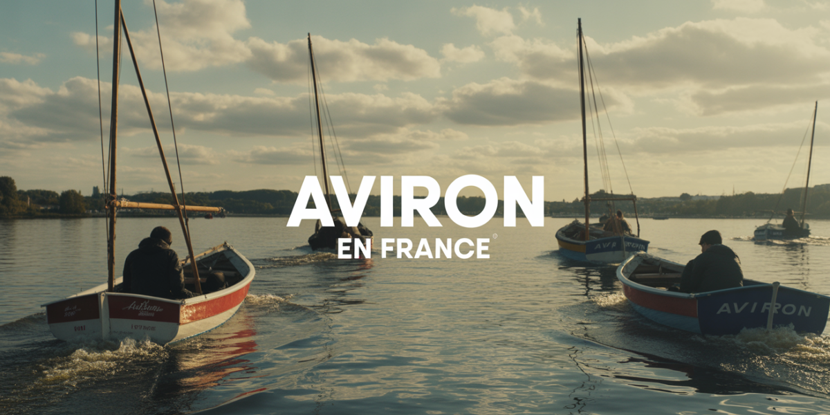 Aviron en France rameurs sur plan d'eau