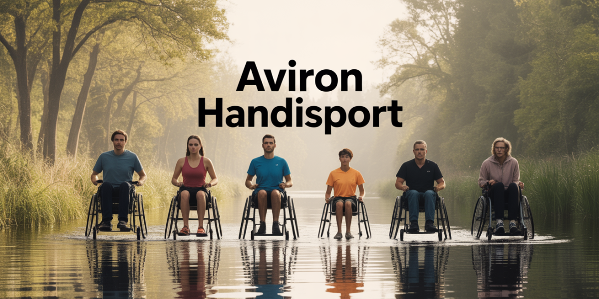Scène aviron handisport silhouettes divers sur l'eau