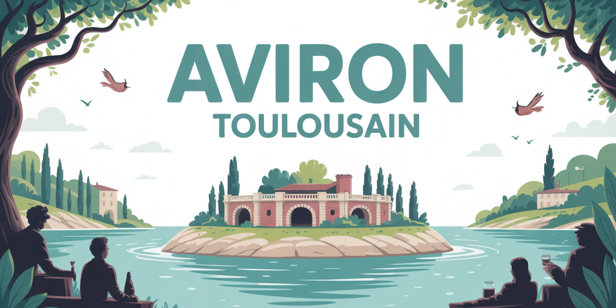 illustration aviron toulousain sur ile avec rameurs