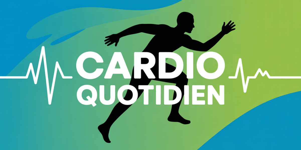 Illustration cardio quotidien silhouette mouvement energie