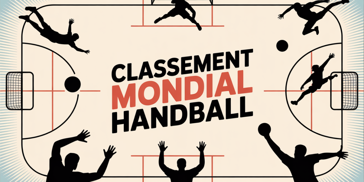 Illustration classement mondial handball terrain joueurs
