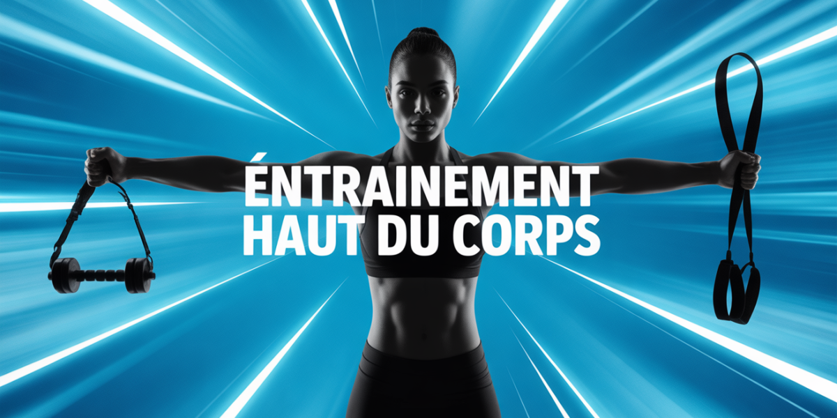 Silhouette stylisée entraînement haut du corps avec haltère et élastique