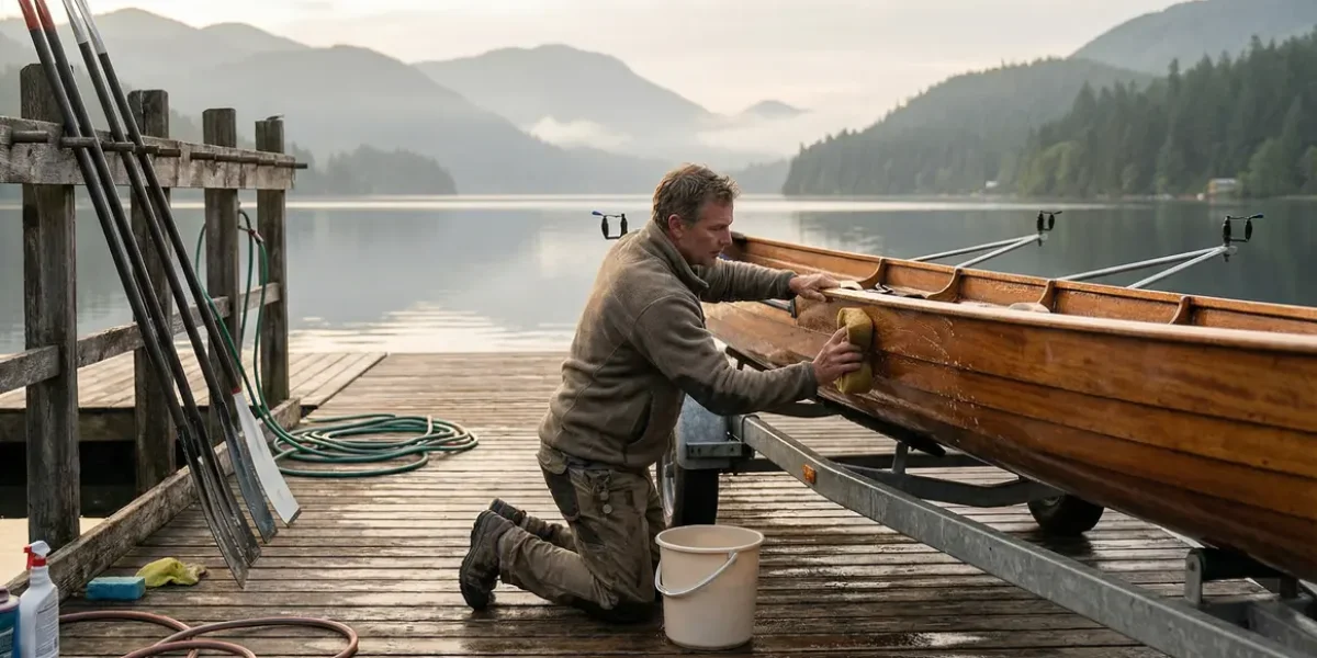 Rameur nettoyage bateau équipement nautique Rhône-Alpes