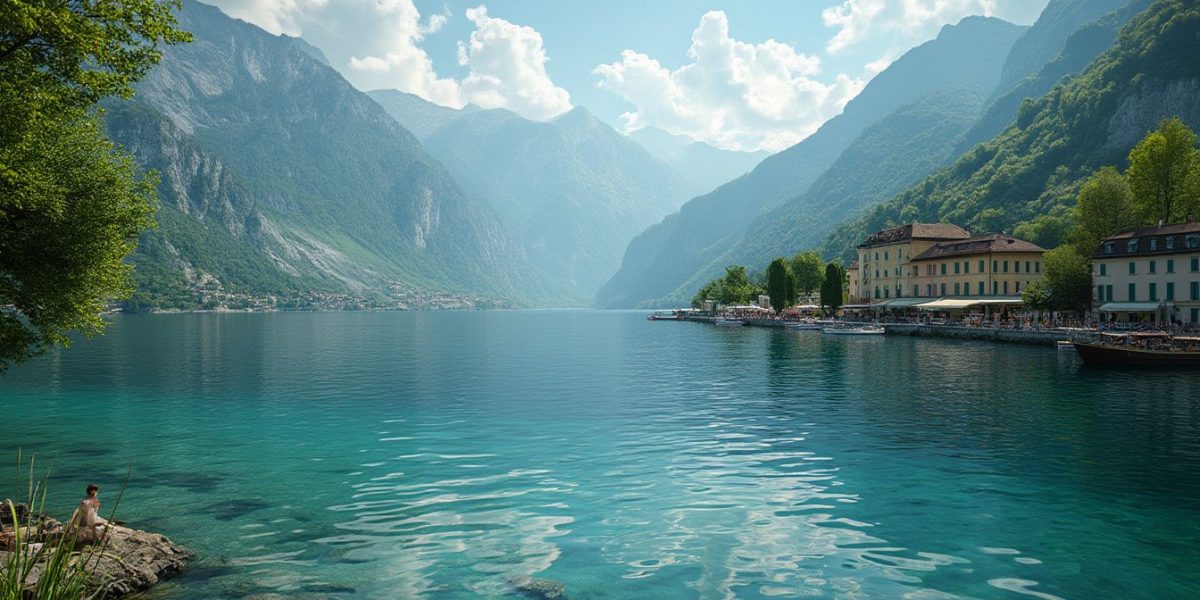 lac d'Annecy : paysage spectaculaire avec vue sur le lac et montagnes