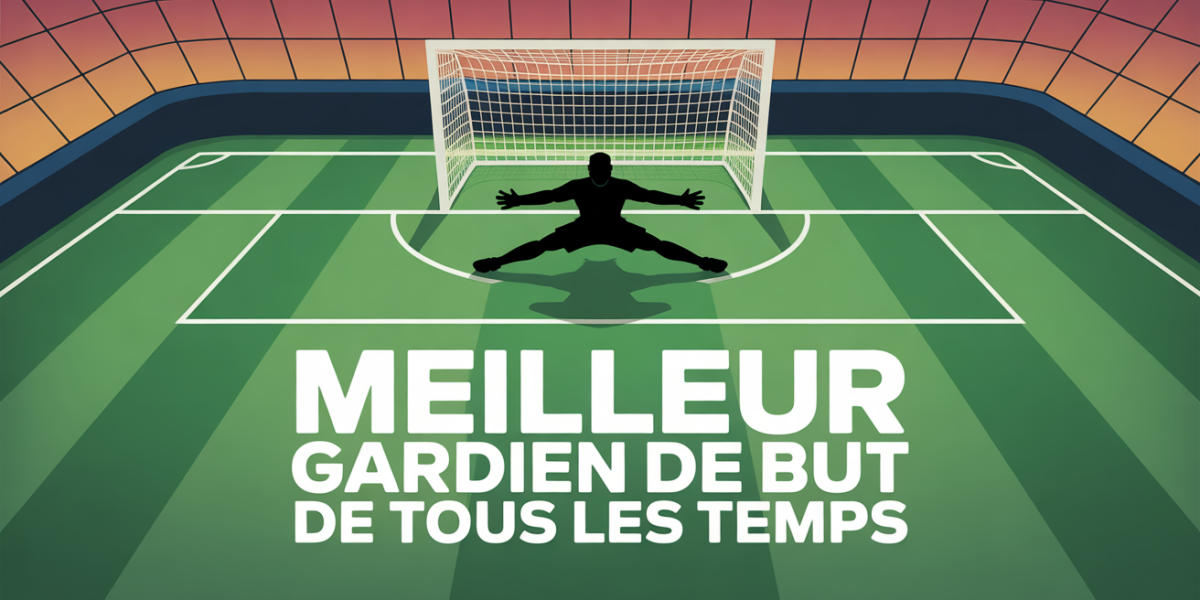silhouette gardien de but terrain football stylisé meilleur gardien