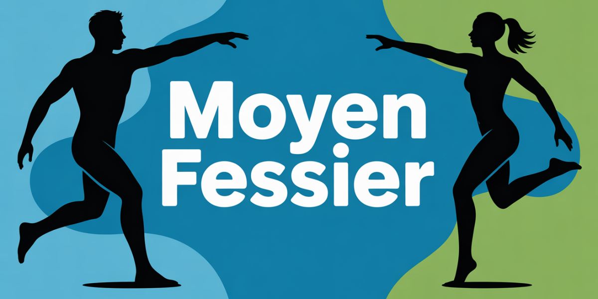 Silhouette homme femme moyen fessier posture stable