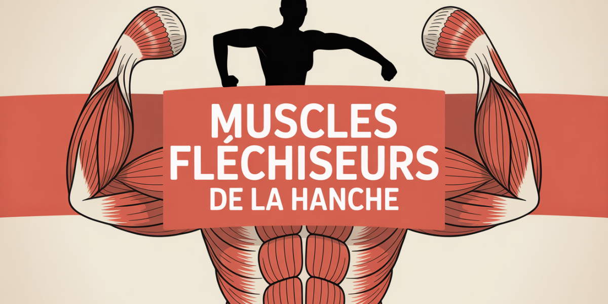 Illustration sportive des muscles flechisseurs de la hanche