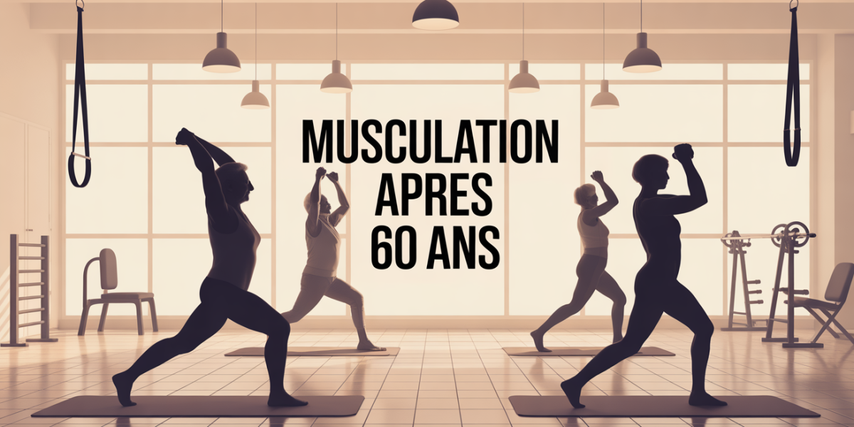 Seniors pratiquant musculation après 60 ans avec équipements courants