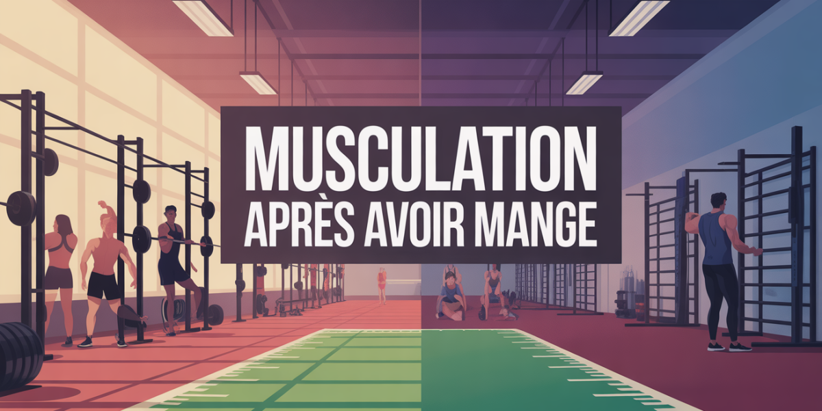 Illustration gym dynamique musculation apres avoir mange