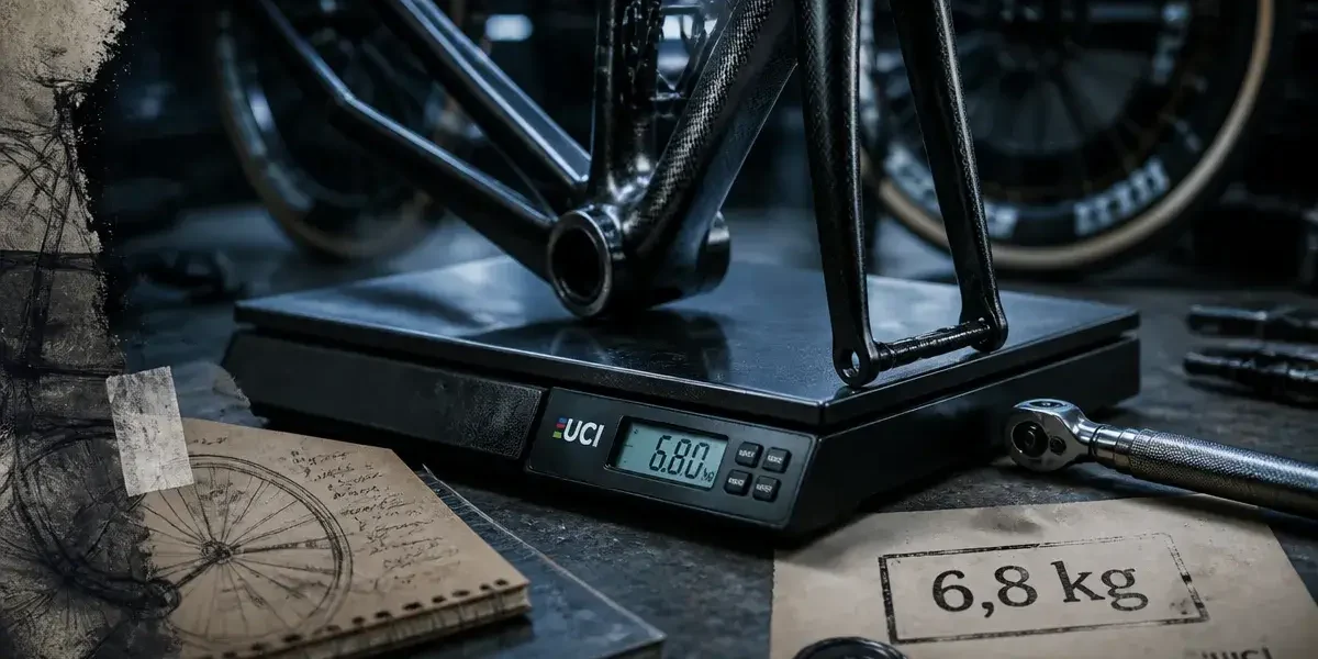 Poids vélo Tour de France 6,8 kg, contrôle UCI sur balance