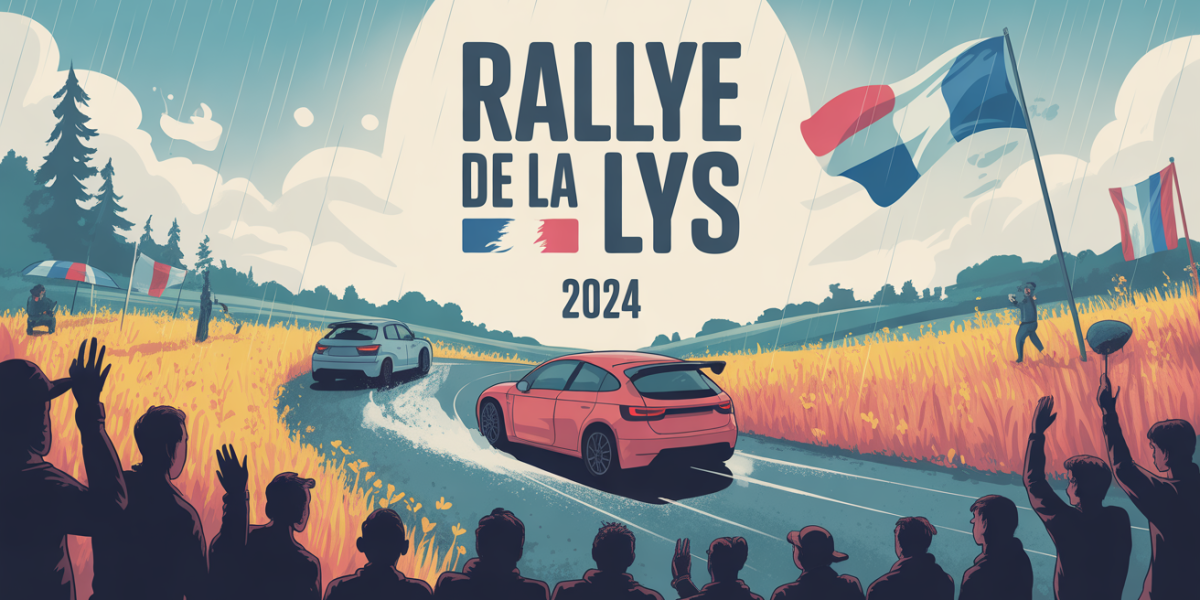 rallye de la lys 2024 sous la pluie avec foule et voitures de rallye
