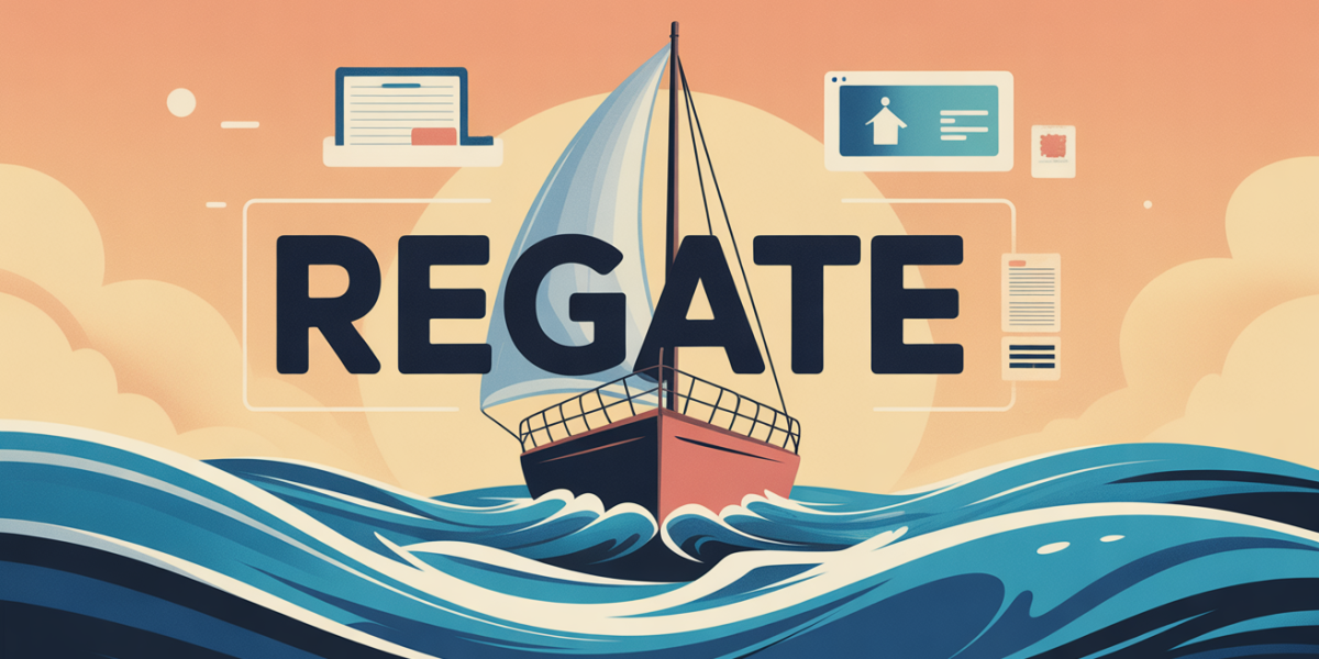 voilier stylisé et logiciel regate