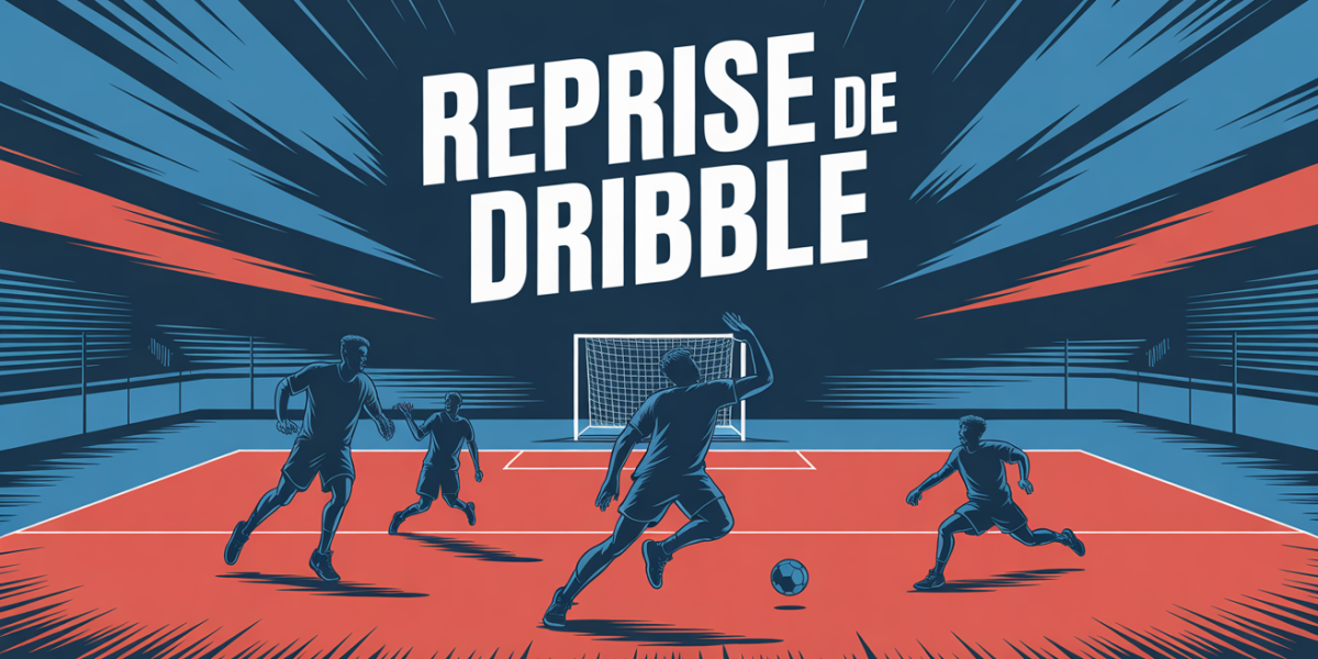 illustration terrain handball reprise de dribble