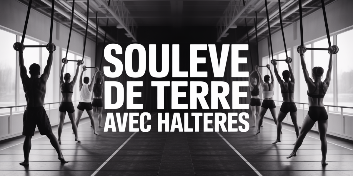 Soulevé de terre avec haltères, hommes et femmes en action