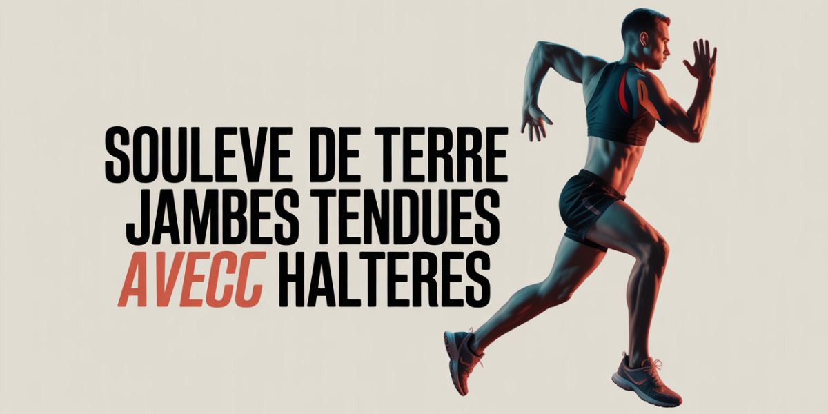 sportif souleve de terre jambes tendues haltères position correcte
