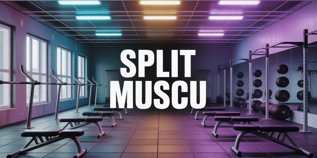 split muscu silhouettes et materiel fitness