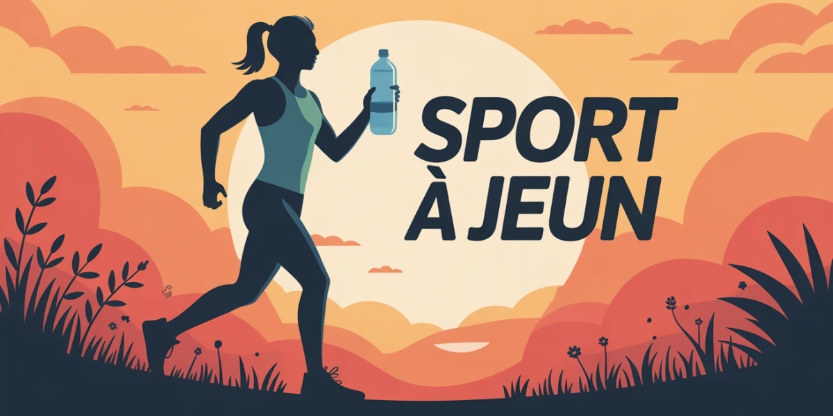 Sport à jeun au lever du soleil, hydratation visible