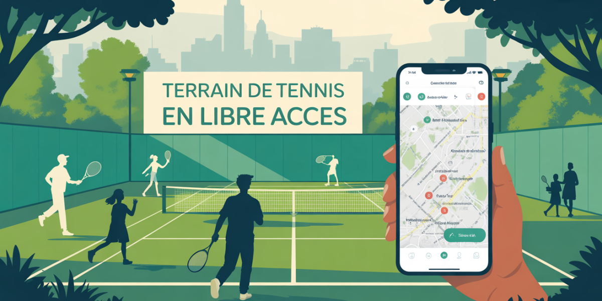 terrain de tennis public accès libre smartphone carte