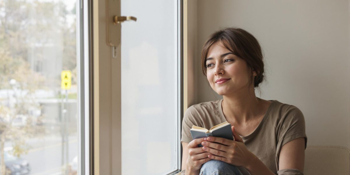 charge mentale : illustration d'une personne apaisée avec des pensées claires