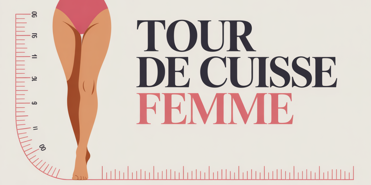 Illustration tour de cuisse femme avec mètre ruban sur silhouette