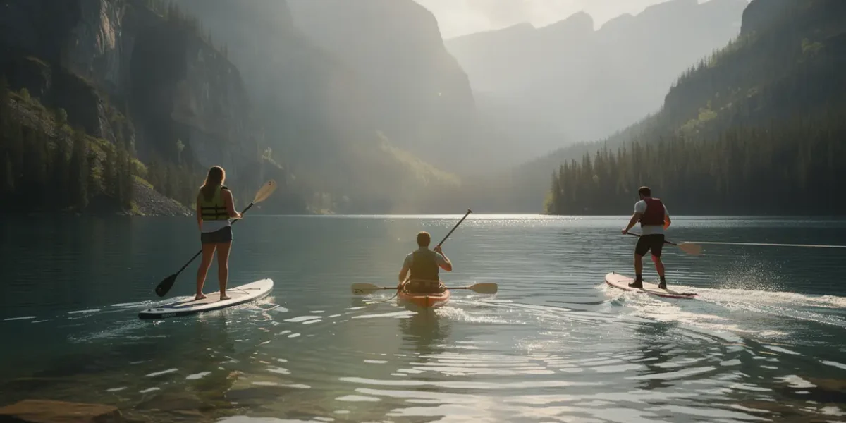 lac de montagne Rhône-Alpes paddle kayak wakeboard