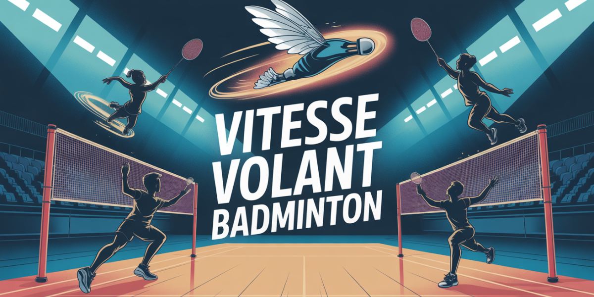 Scène gymnase silhouettes volant badminton rapide